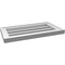 Ekena Millwork Vertical Surface Mount PVC Gable Vent: Functional, w/ 2"W x 1-1/2"P Brickmould Frame, 22"W x 12"H GVPVE22X1202SF - alternate 2